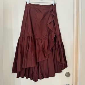 Ulla Johnson ruffle wrap midi skirt, size 4